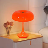Capucine, lampe champignon en ABS à chapeau large sur pied évasé