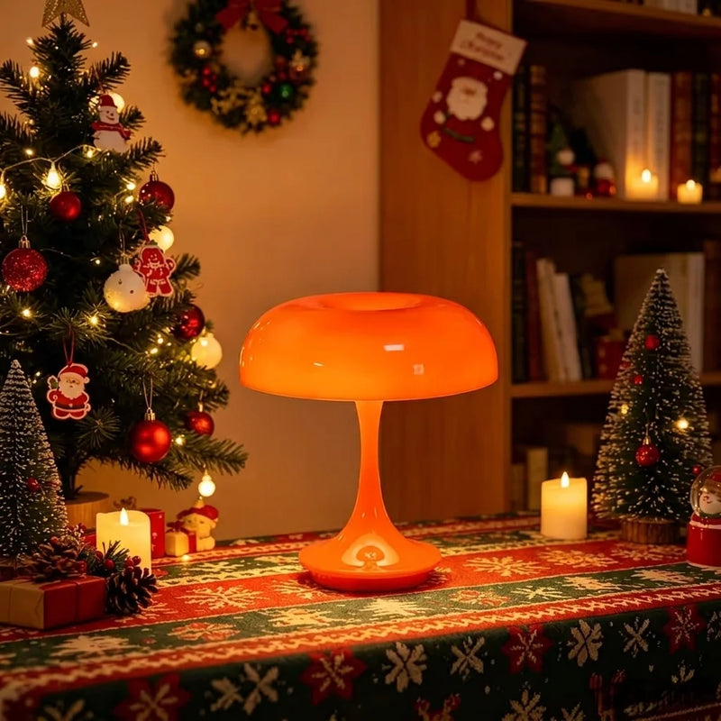 Capucine, lampe champignon en ABS à chapeau large sur pied évasé — vue 3