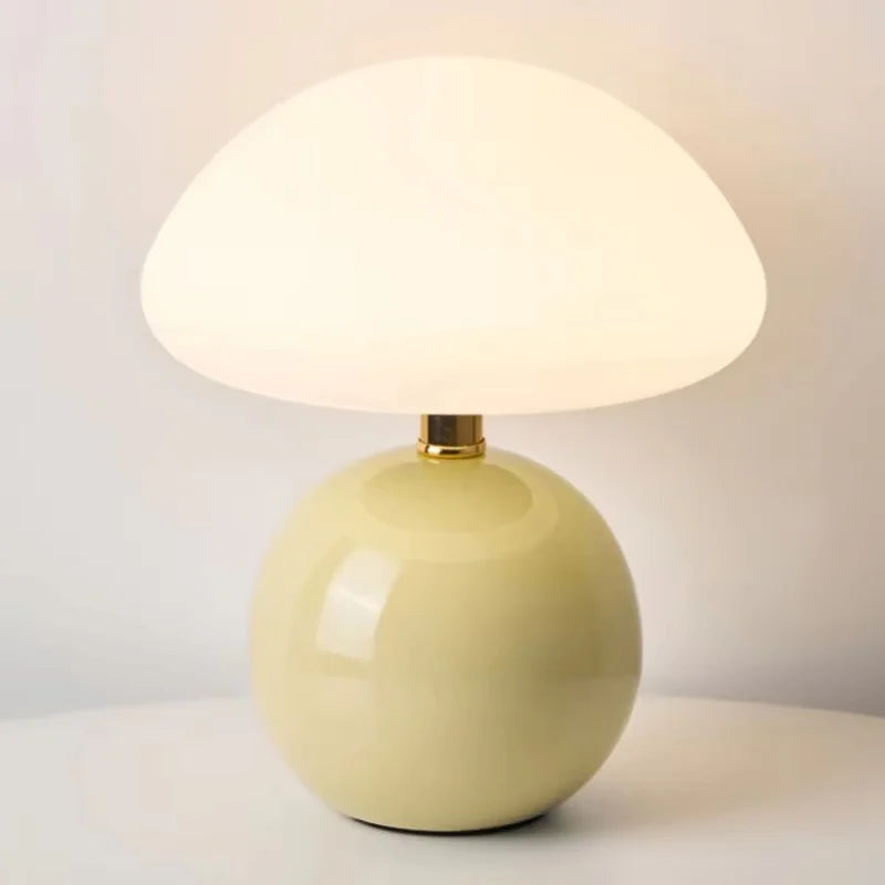 Bulle, lampe champignon en céramique émaillée à large chapeau diffusant, 22 cm — vue 9