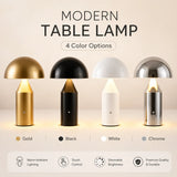 Alto, lampe champignon en métal doré, 36 cm, sans fil — vue 3