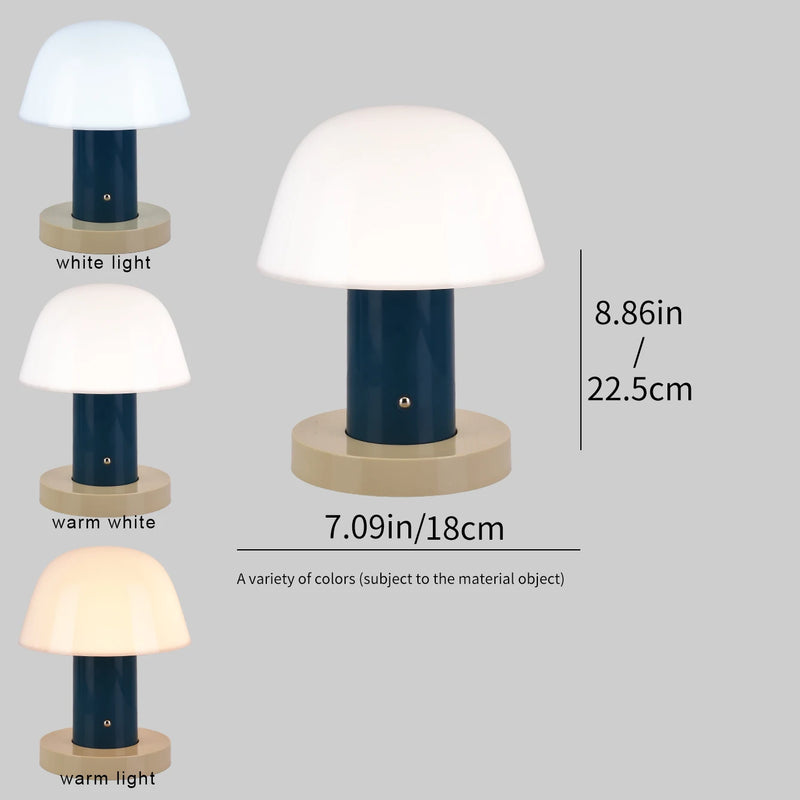 Céleste, lampe champignon sans fil bicolore, 22,5 cm — vue 10