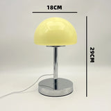 Élio, lampe champignon en verre sur colonne chromée et base disque, 29 cm — vue 5