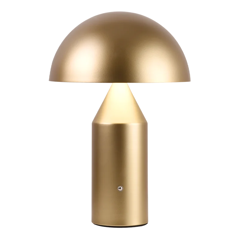 Alto, lampe champignon en métal doré, 36 cm, sans fil