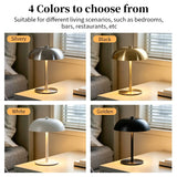 Nova, lampe champignon en métal poli, 22 cm, sans fil — vue 6