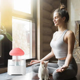 Ondée, lampe champignon qui pleut à réservoir transparent, sept couleurs de veilleuse