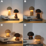 Gil, lampe champignon en bois tourné, tactile et sans fil — vue 4