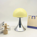 Otto, lampe champignon en verre à chapeau dôme sur socle chromé, 27 cm