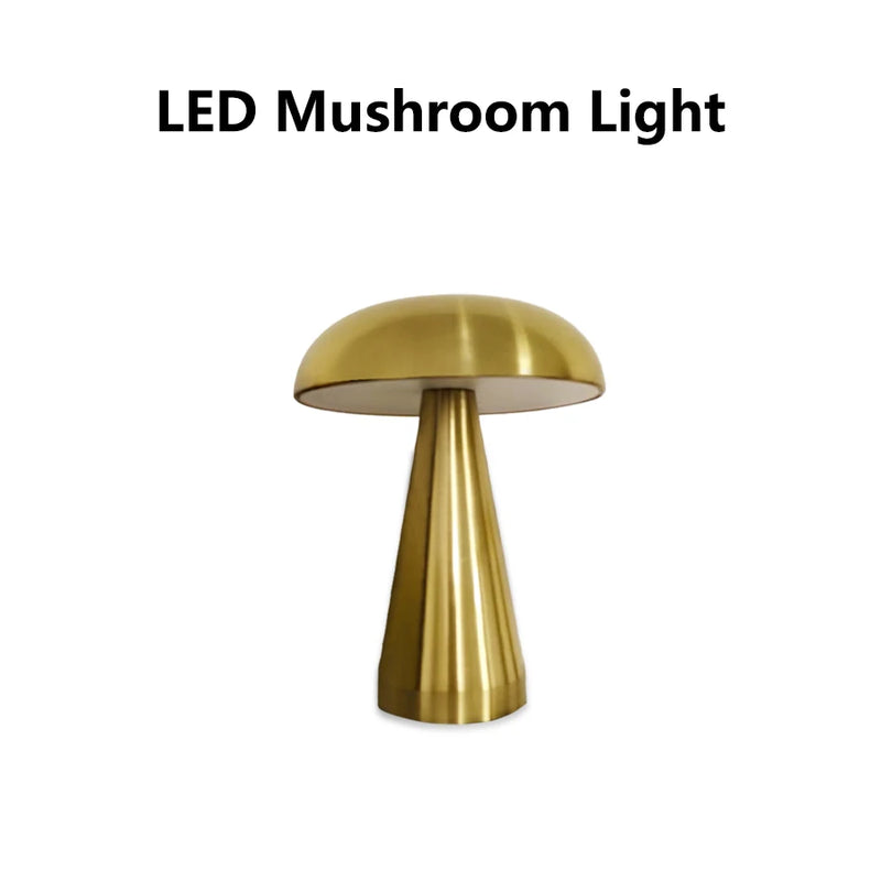 Milo, lampe champignon en aluminium doré brossé et acrylique, 20,5 cm — vue 6