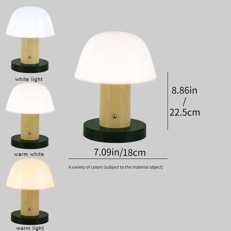Céleste, lampe champignon sans fil bicolore, 22,5 cm — vue 9