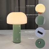 Nils, lampe champignon sans fil de 22,5 cm, chapeau opale et corps coloré — vue 3