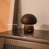 Gil, lampe champignon en bois tourné, tactile et sans fil — vue 7