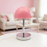 Élio, lampe champignon en verre sur colonne chromée et base disque, 29 cm — vue 2