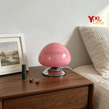 Lune, lampe champignon en verre sur base disque chromée, 16 cm — vue 3