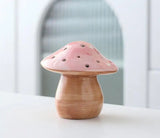Fée, lampe champignon en céramique émaillée à chapeau percé de petits trous — vue 8