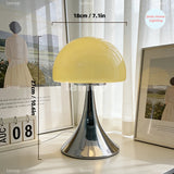 Otto, lampe champignon en verre à chapeau dôme sur socle chromé, 27 cm — vue 3