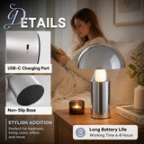 Alto, lampe champignon en métal doré, 36 cm, sans fil — vue 5