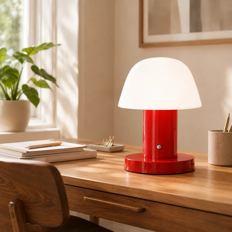 Céleste, lampe champignon sans fil bicolore, 22,5 cm