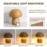 Gil, lampe champignon en bois tourné, tactile et sans fil — vue 3