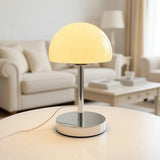 Élio, lampe champignon en verre sur colonne chromée et base disque, 29 cm — vue 3