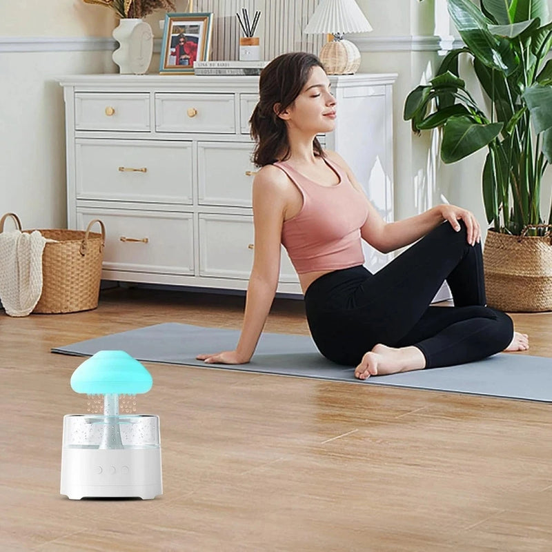 Ondée, lampe champignon qui pleut à réservoir transparent, sept couleurs de veilleuse — vue 6