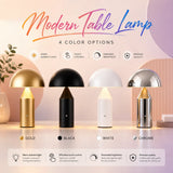Alto, lampe champignon en métal doré, 36 cm, sans fil — vue 4
